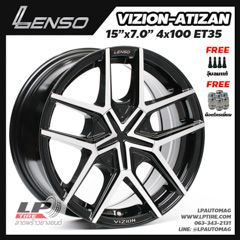 ล้อแม็ก LENSO Vizion ATIZAN 15นิ้ว สีดำเงาหน้าเงา