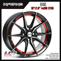 ล้อแม็ก INFERNO 949 15นิ้ว สีดำกลึงหน้าเงาอันเดอร์คัตแดง