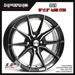 X ล้อแม็ก INFERNO 949 15นิ้ว สีดำเงากลึงหน้าเงา