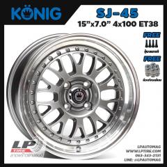 Xล้อแม็ก KONIG SJ45 15นิ้ว สีกันเมทาลิกขอบเงา