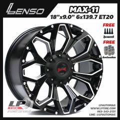 ล้อแม็ก LENSO MAX-11 18นิ้ว สีดำมิลลิ่งเงิน