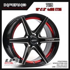 ล้อแม็ก INFERNO 7119 15นิ้ว สีดำเงาอันเดอร์คัดแดง