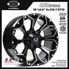 ล้อแม็ก OASIS LT9 (T120) 18นิ้ว สีดำด้านขลิบเงิน