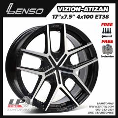 ล้อแม็ก LENSO Vizion ATIZAN 17นิ้ว สีดำกลึงหน้าเงา