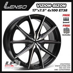 ล้อแม็ก LENSO Vizion BIZON 17นิ้ว สีดำด้านกลึงหน้าเงาด้าน