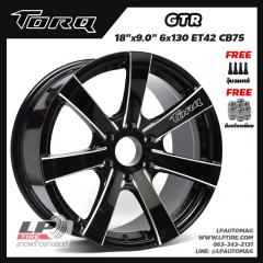 ล้อแม็ก TORQ GTR by LENSO 18นิ้ว สีดำเงามิลลิ่งก้านเงิน