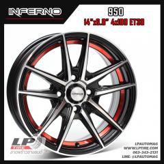 ล้อแม็ก INFERNO 950 14นิ้ว สีดำเงาอันเดอร์คัดแดง