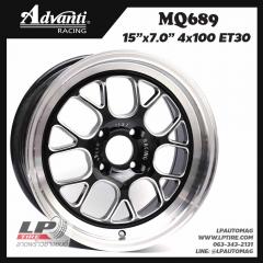 ล้อแม็ก Advanti Weld ลายRacing Style (MQ689) 15นิ้ว สีดำมิลลิ่ง