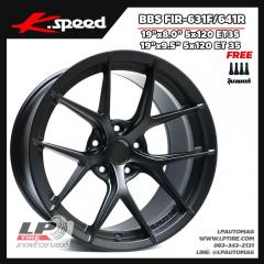 ล้อแม็ก K-speedลายBBS FIR-631F/641R 19นิ้ว สีดำด้าน