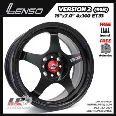 ล้อแม็ก LENSO ProjectD 90B V2 ล้อเบา 5.75kg 15นิ้ว สีดำด้าน