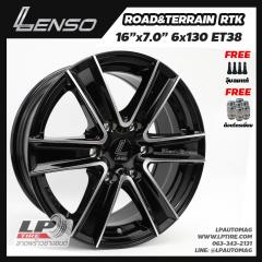 ล้อแม็ก LENSO Road&Terrain RTK 16นิ้ว สีดำมิงริ่งก้านเงิน