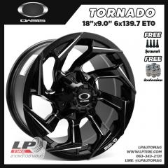 ล้อแม็ก OASIS TORNADO 18นิ้ว สีดำมิงริ่งเงิน