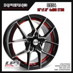 X ล้อแม็ก INFERNO 0954 15นิ้ว สีดำอันเดอร์คัตแดง