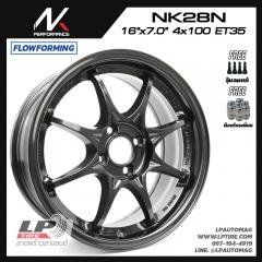 ล้อแม็ก NK รุ่น NK28 FlowForming 5.9kg (CE28) 16นิ้ว สีDGM ดำเงา