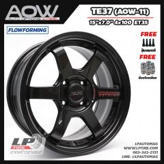 ล้อแม็ก AOW11 TE37 FlowForming 5.65 kg 15นิ้ว สีDIAMOND BLACK