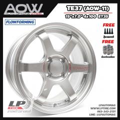 ล้อแม็ก AOW11 TE37 FlowForming 5.65 kg 15นิ้ว สีHyper Silver