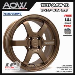 ล้อแม็ก AOW11 TE37 FlowForming 5.65 kg 15นิ้ว สีCopper ก้านตัวหนังสือขาว