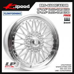 ล้อแม็ก K-speed ลาย BBS BRS-6500F/6510R FlowForming 11.30 kg 19นิ้ว สีSILVER ขอบเงาหมุดเงิน