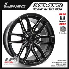 ล้อแม็ก LENSO JAGER-QUINTA 18นิ้ว สีดำมิลลิ่งก้านเงิน