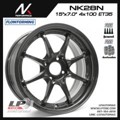 ล้อแม็ก NK รุ่น NK28n FlowForming 5.0kg (CE28) 15นิ้ว สีDGM ดำเงา