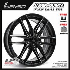 ล้อแม็ก LENSO JAGER QUINTA (JAQ) 17นิ้ว สีดำมิลลิ่งก้านเงิน