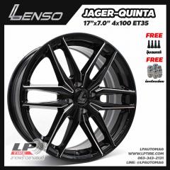 ล้อแม็ก LENSO JAGER QUINTA (JAQ) 17นิ้ว สีดำมิลลิ่งก้านเงิน