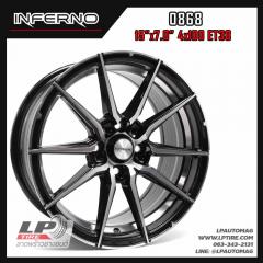 ล้อแม็ก INFERNO 0868 15นิ้ว สีดำอันเดอร์คัตเงิน