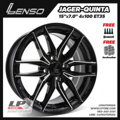 ล้อแม็ก LENSO JAGER QUINTA (JAQ) 15นิ้ว สีดำมิลลิ่งเงิน