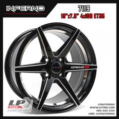 ล้อแม็ก INFERNO 7119 15นิ้ว สีดำเงาอันเดอร์คัตเงิน