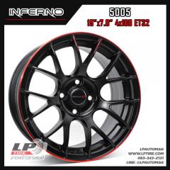 ล้อแม็ก INFERNO 5005 15นิ้ว สีดำริมแดง