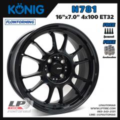 ล้อแท้ KONIG รุ่น N781 FlowForming 6.7kg 16นิ้ว สีดำเงา