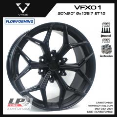 ล้อแม็ก VAGE Wheels รุ่น VFX01 FlowForming 12 กก 20นิ้ว สีดำด้าน