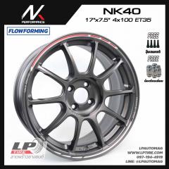 ล้อแม็ก NK รุ่น NK40 FlowForming  (ZE40) 17นิ้ว สีเทาด้านขลิบแดง