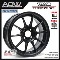 ล้อแม็ก AOW รุ่น 105X FlowForming 5.3kg (TC105X) 15นิ้ว สีดำด้าน