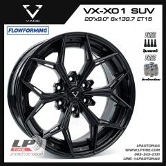 ล้อแม็ก 2 ชิ้น VAGE Wheels รุ่น VX-X01 SUV FlowForming 20นิ้ว สีดำด้านขอบดำเงา