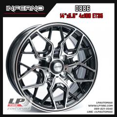 ล้อแม็ก INFERNO 0886 14นิ้ว สีดำหน้าเงา
