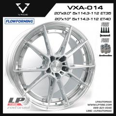 ล้อแม็ก 2 ชิ้น VAGE Wheels รุ่น VXA-014 FlowForming 20นิ้ว สีHGS FLAT / RIM SILVER / RIVET SILVER