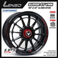ล้อแม็ก LENSO VENOM SUPER GT VNN (LiteTech+) Flow Forming 15นิ้ว สีBLACK